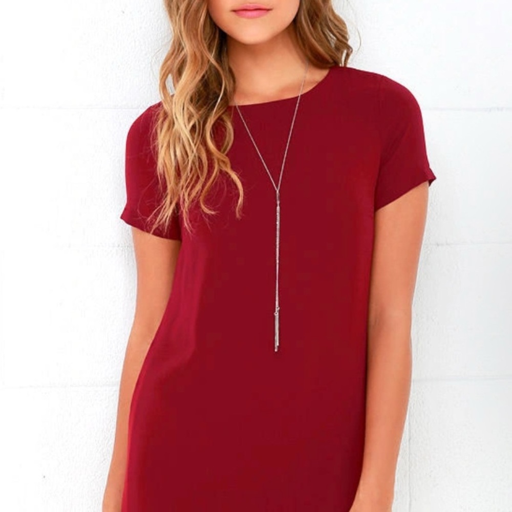 Lulu's Red Short Sleeve Dress